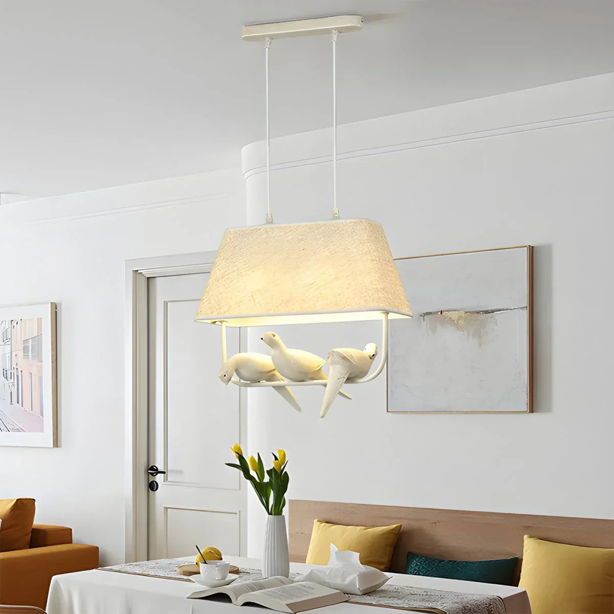 flairel Nordic Bird Pendant Light for Living Room Bedroom