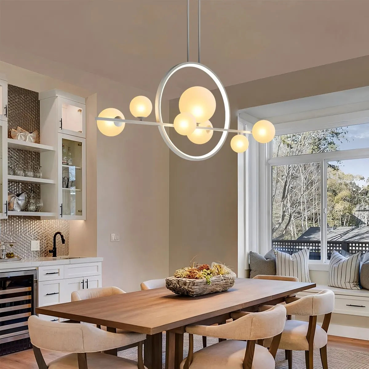 flairel Archipelago Modern Glass Ball Chandelier