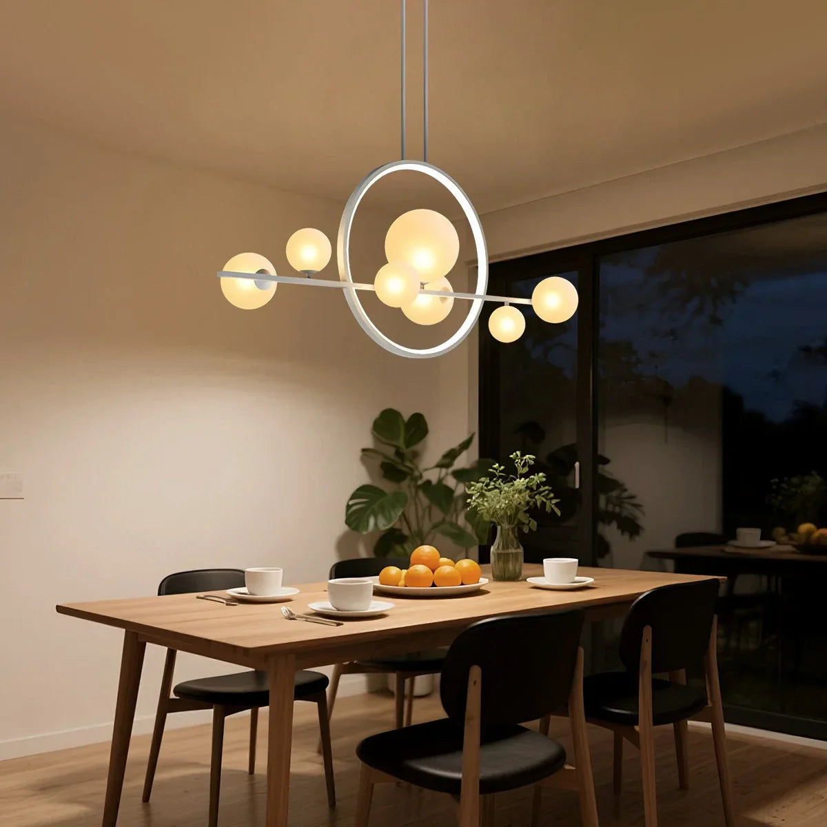 flairel Archipelago Modern Glass Ball Chandelier