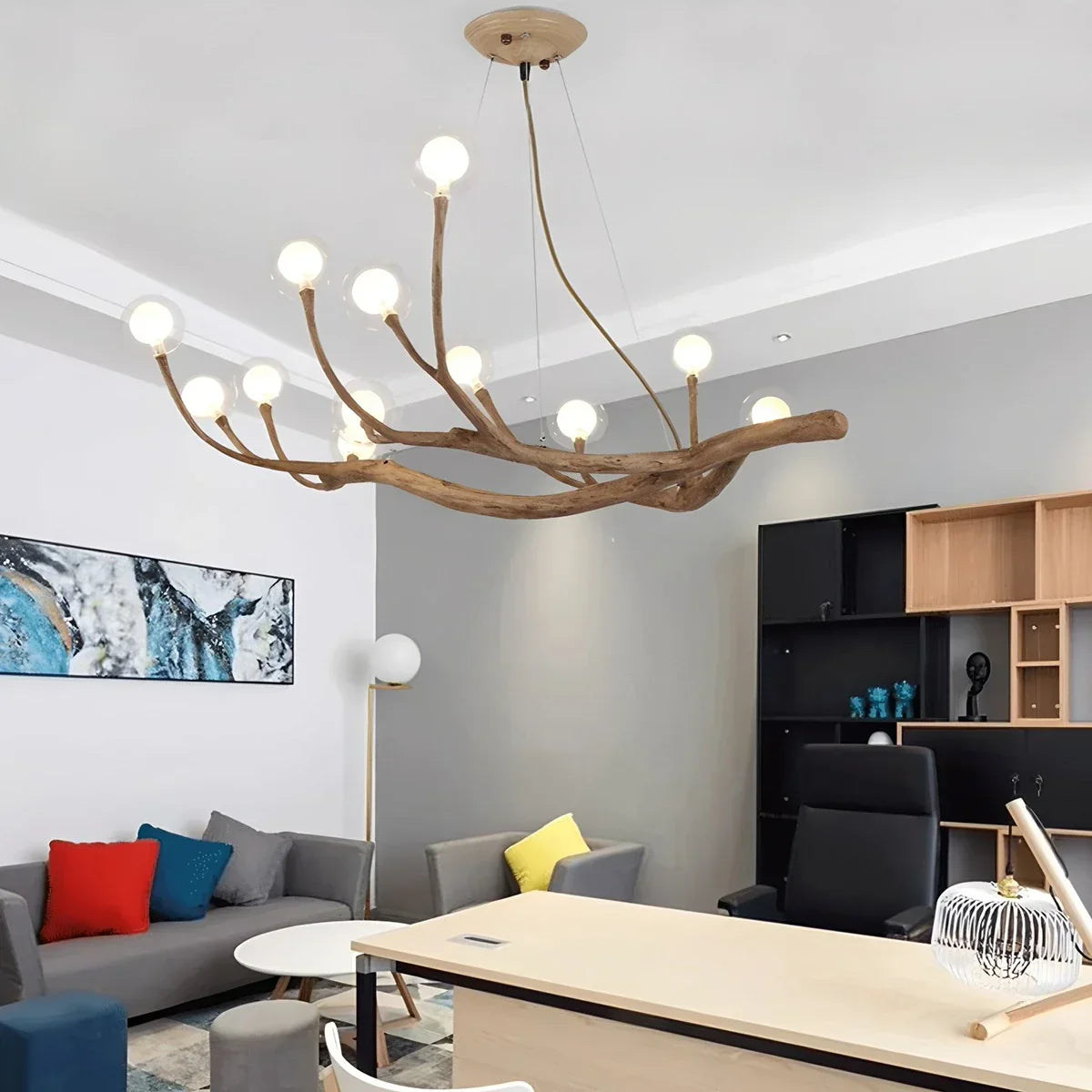 flairel Arvore Branch Glass Chandelier for Dining Room