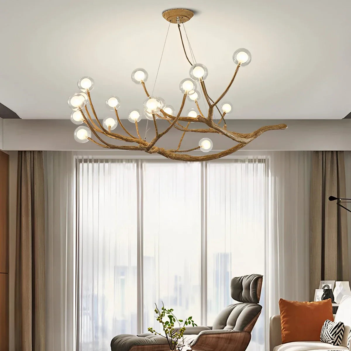 flairel Arvore Branch Glass Chandelier for Dining Room