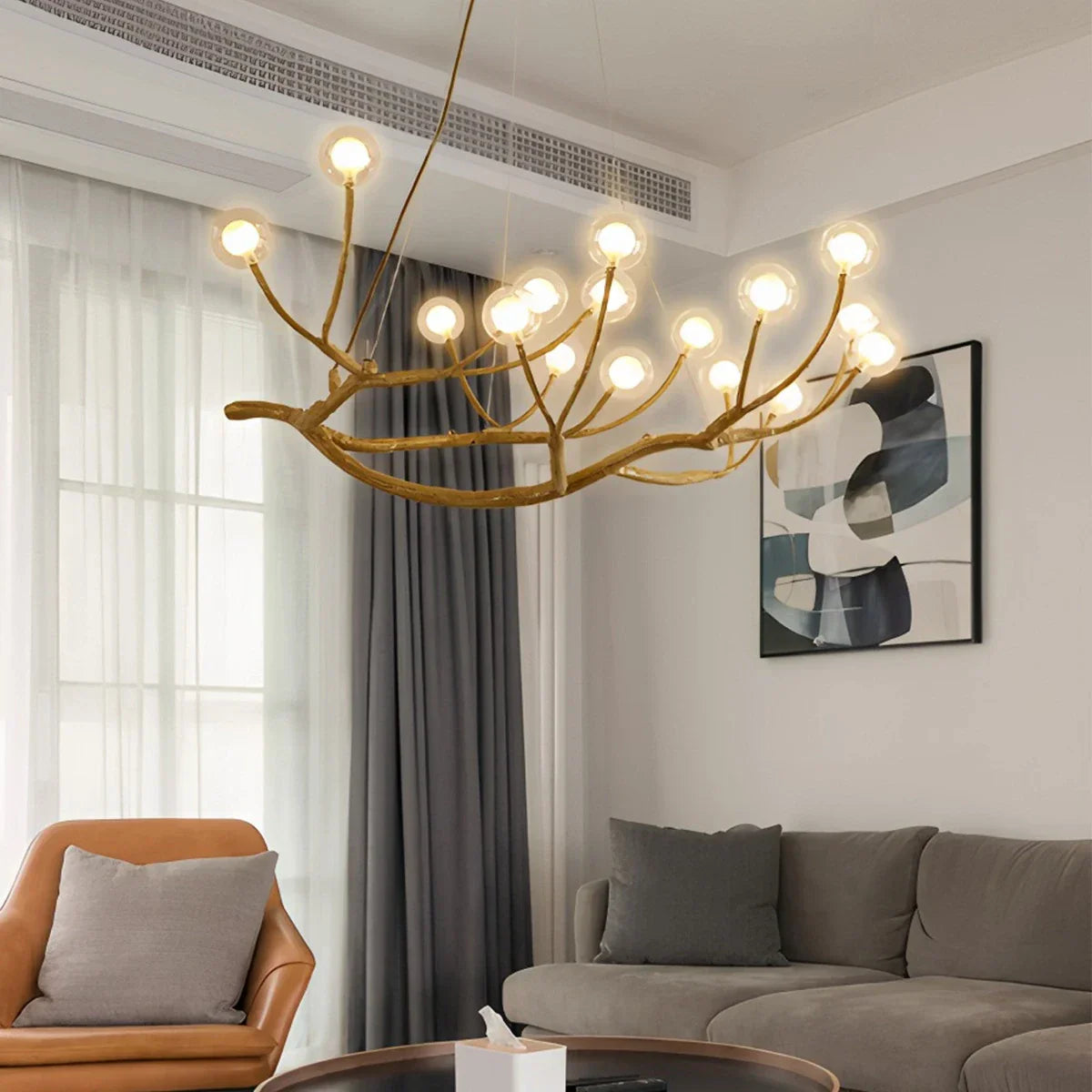 flairel Arvore Branch Glass Chandelier for Dining Room