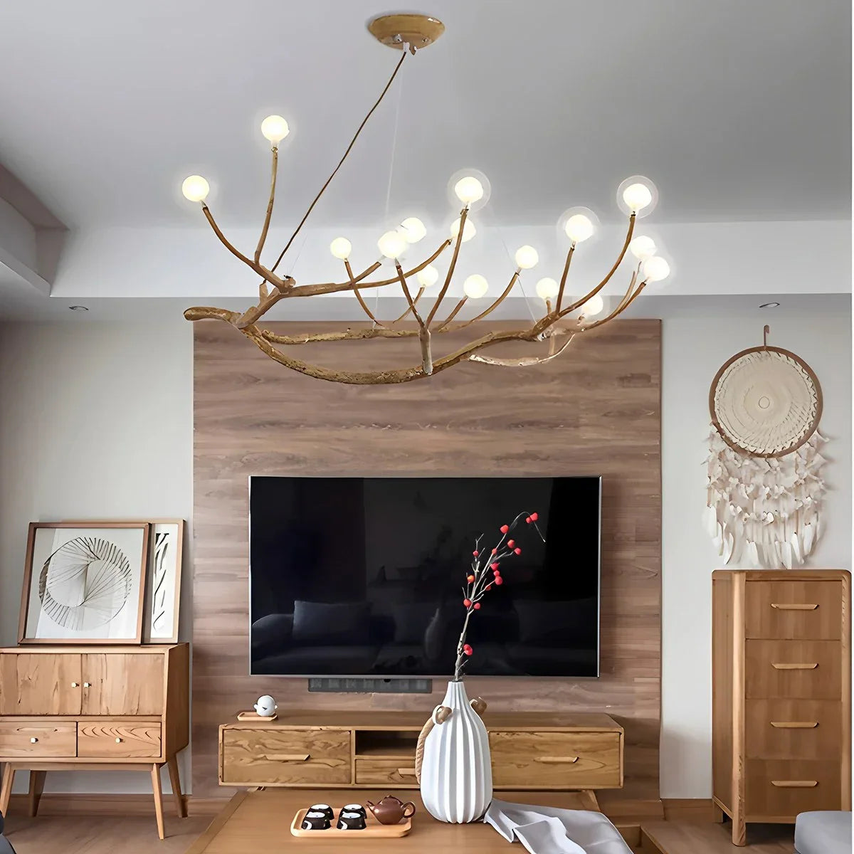 flairel Arvore Branch Glass Chandelier for Dining Room
