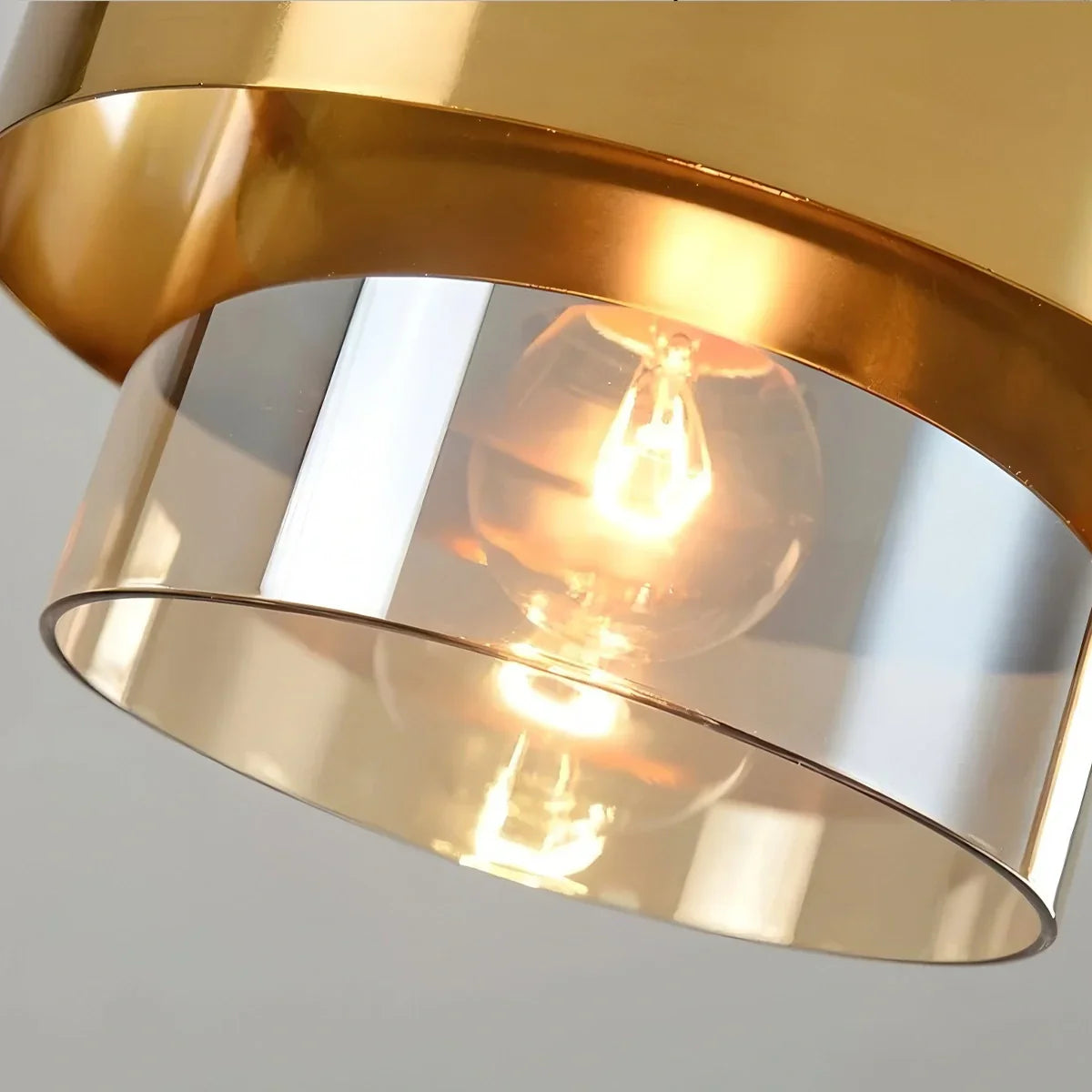 flairel Azenor Cylindrical Glass Pendant Light for Bedroom
