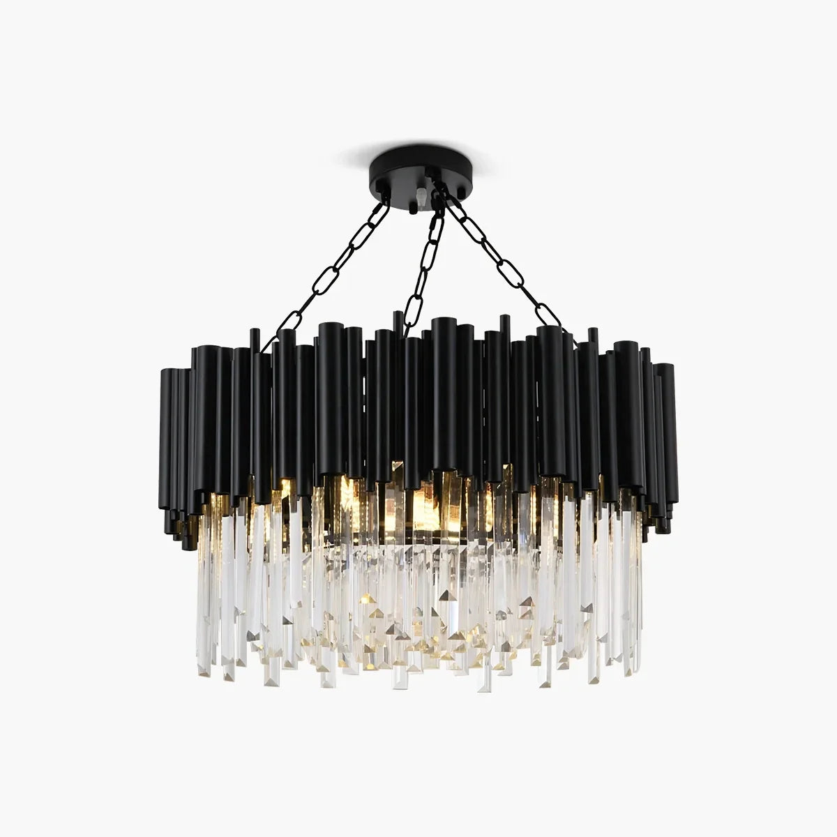 flairel Mystique Black Crystal LED Chandelier