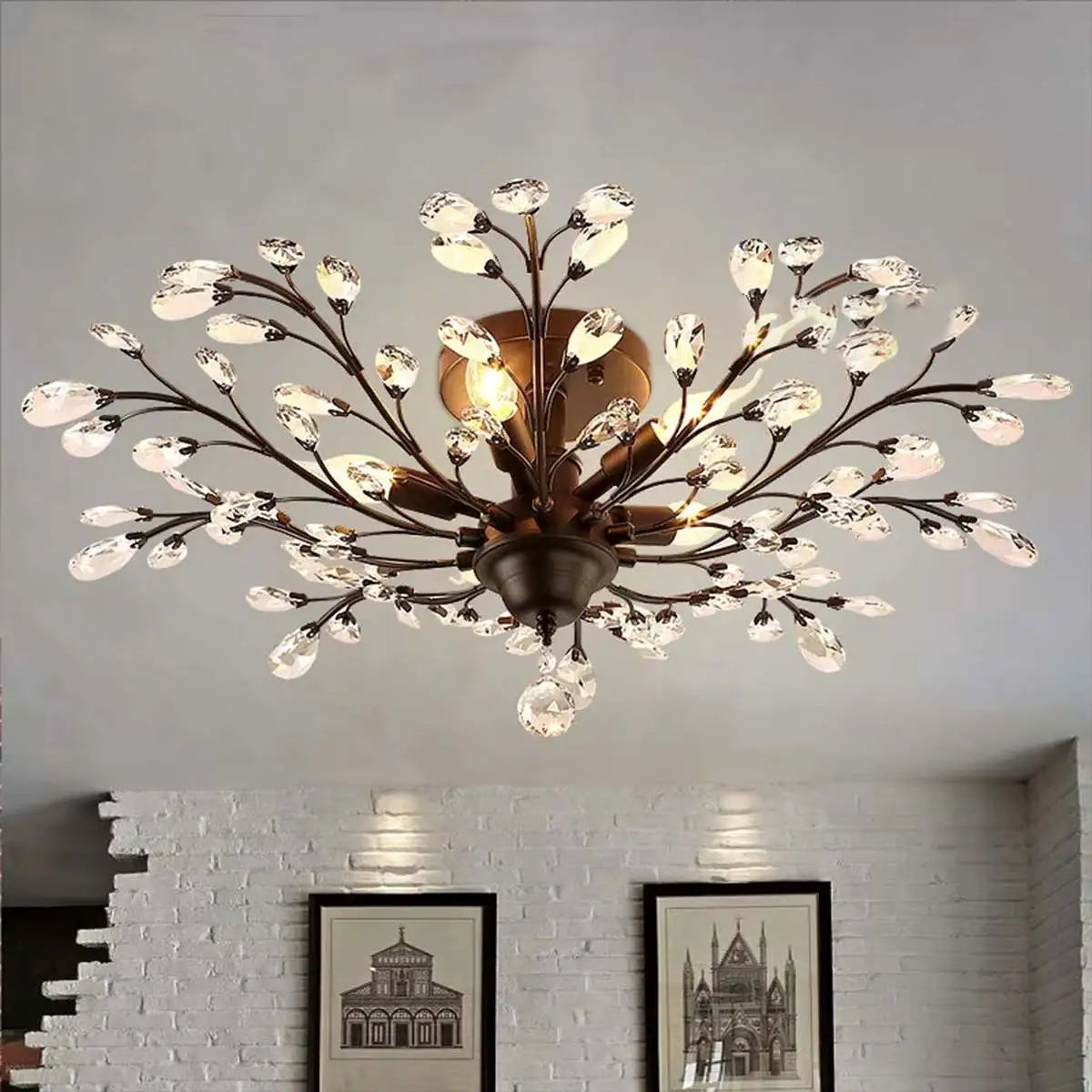 flairel Branch Crystal Chandelier for Living Room