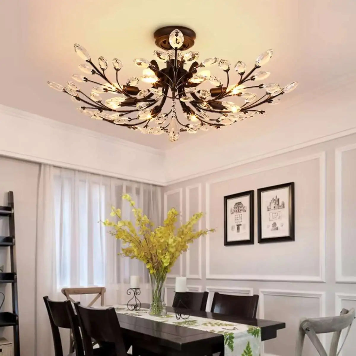 flairel Branch Crystal Chandelier for Living Room