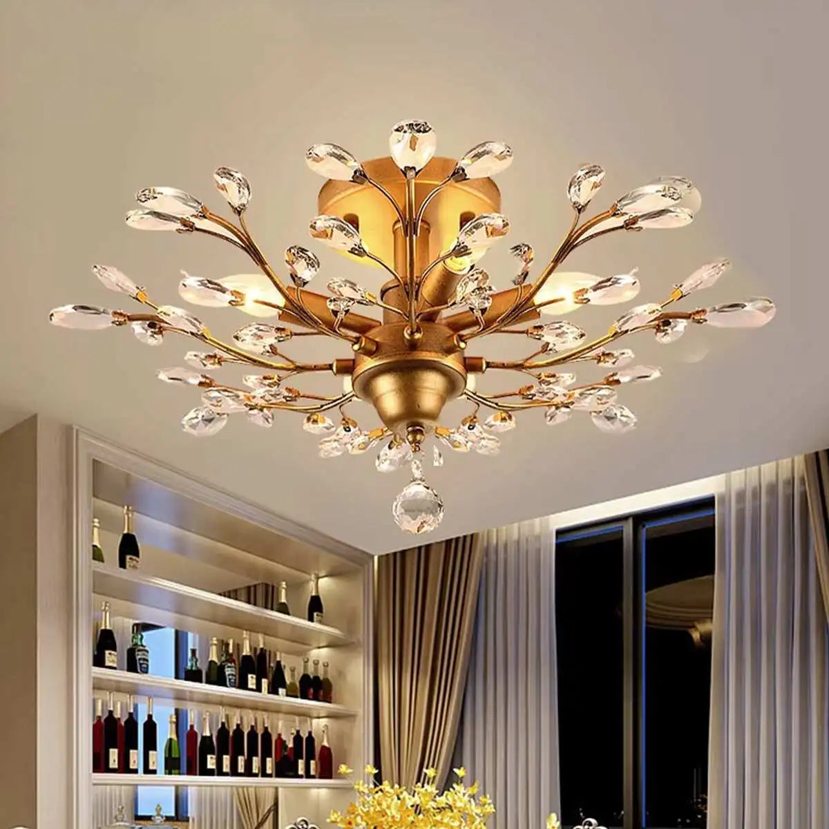 flairel Branch Crystal Chandelier for Living Room