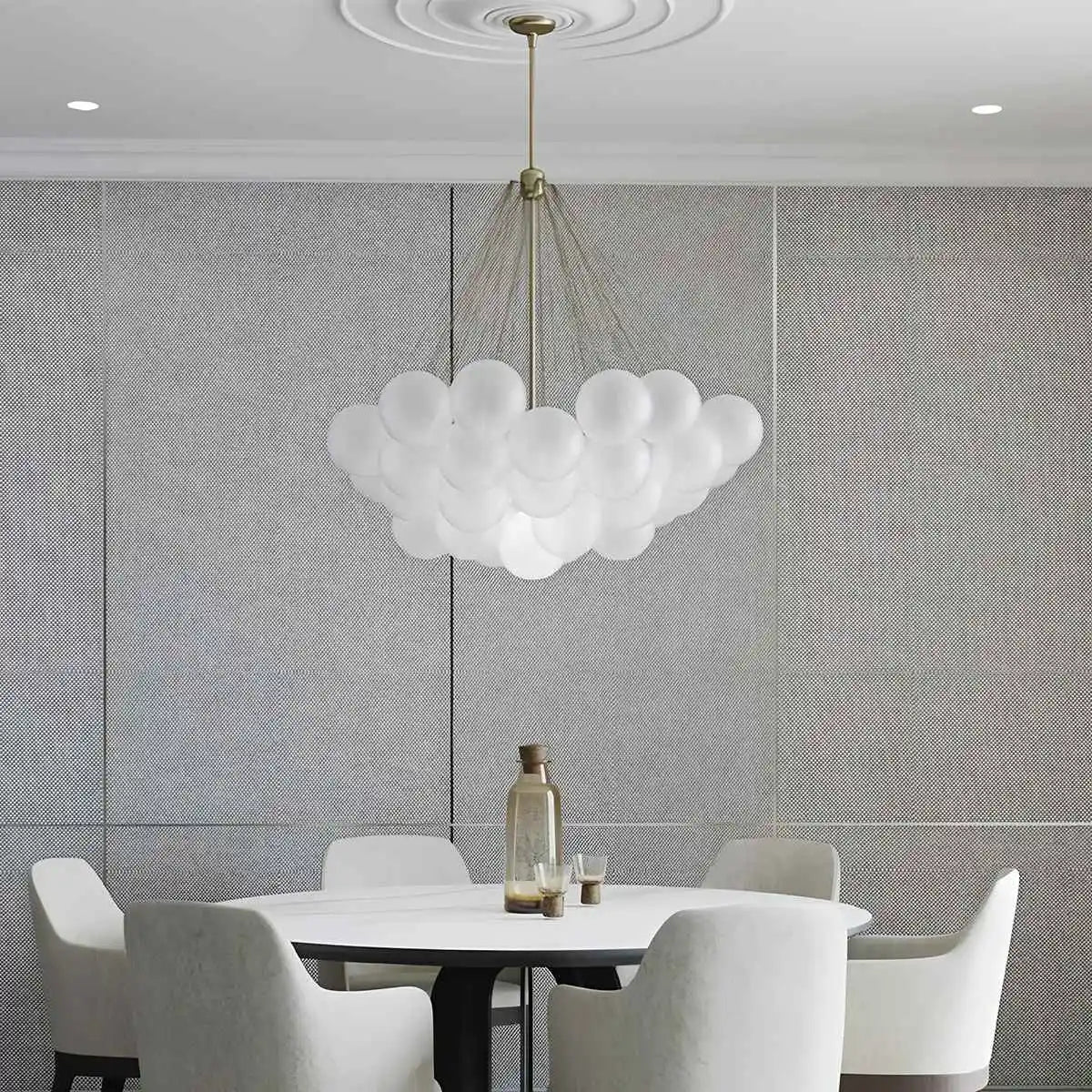 flairel Modern Bubble Glass Chandelier for Living Room