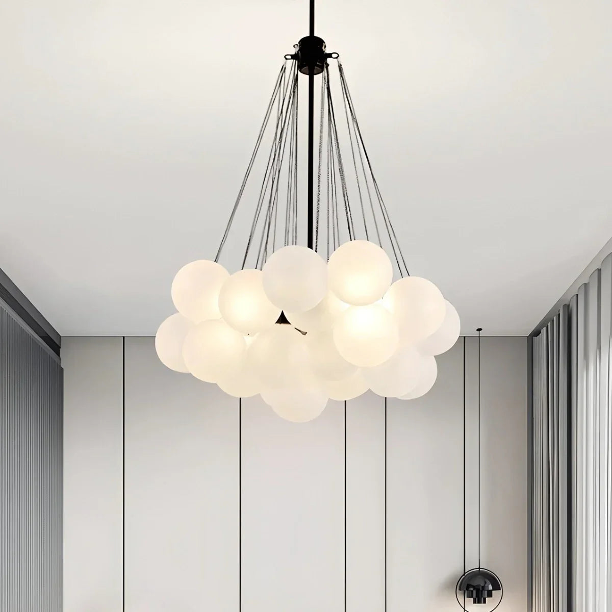 flairel Modern Bubble Glass Chandelier for Living Room