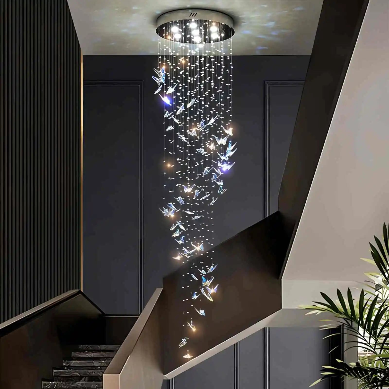 flairel Butterfly Chandelier Hanging Lights for Staircase