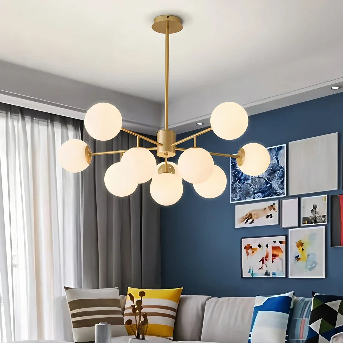 flairel Camilla Glass Chandelier for Living Room