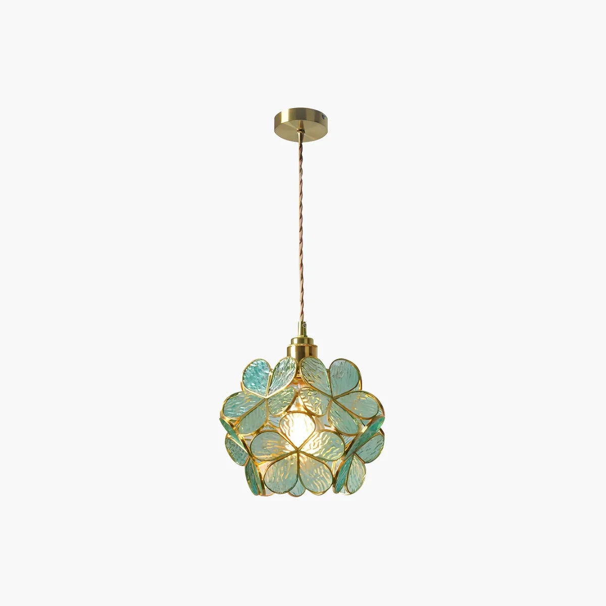 flairel Cherry Blossom Stained Glass Pendant Light