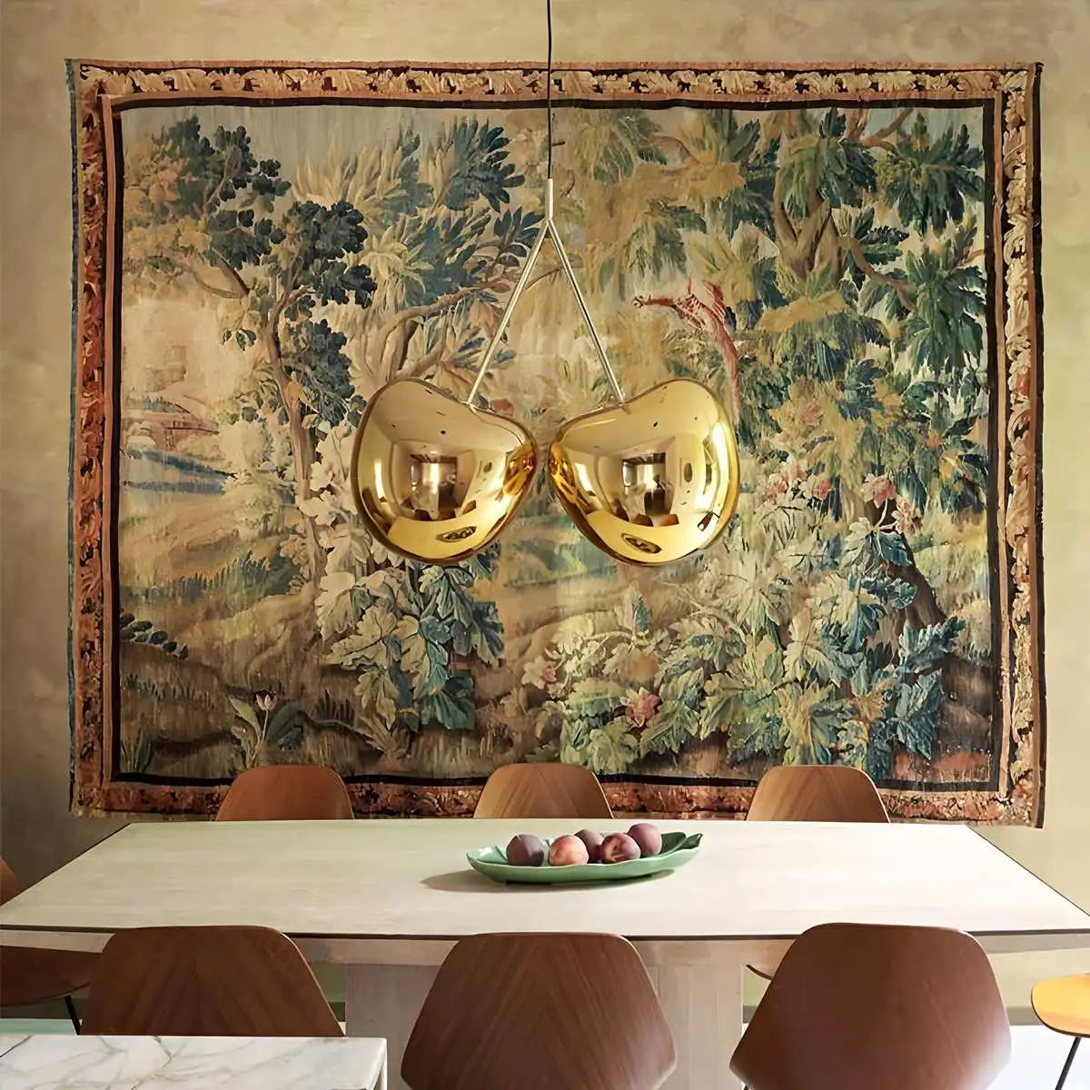 flairel Cherry Metal Chandelier for Dining Room