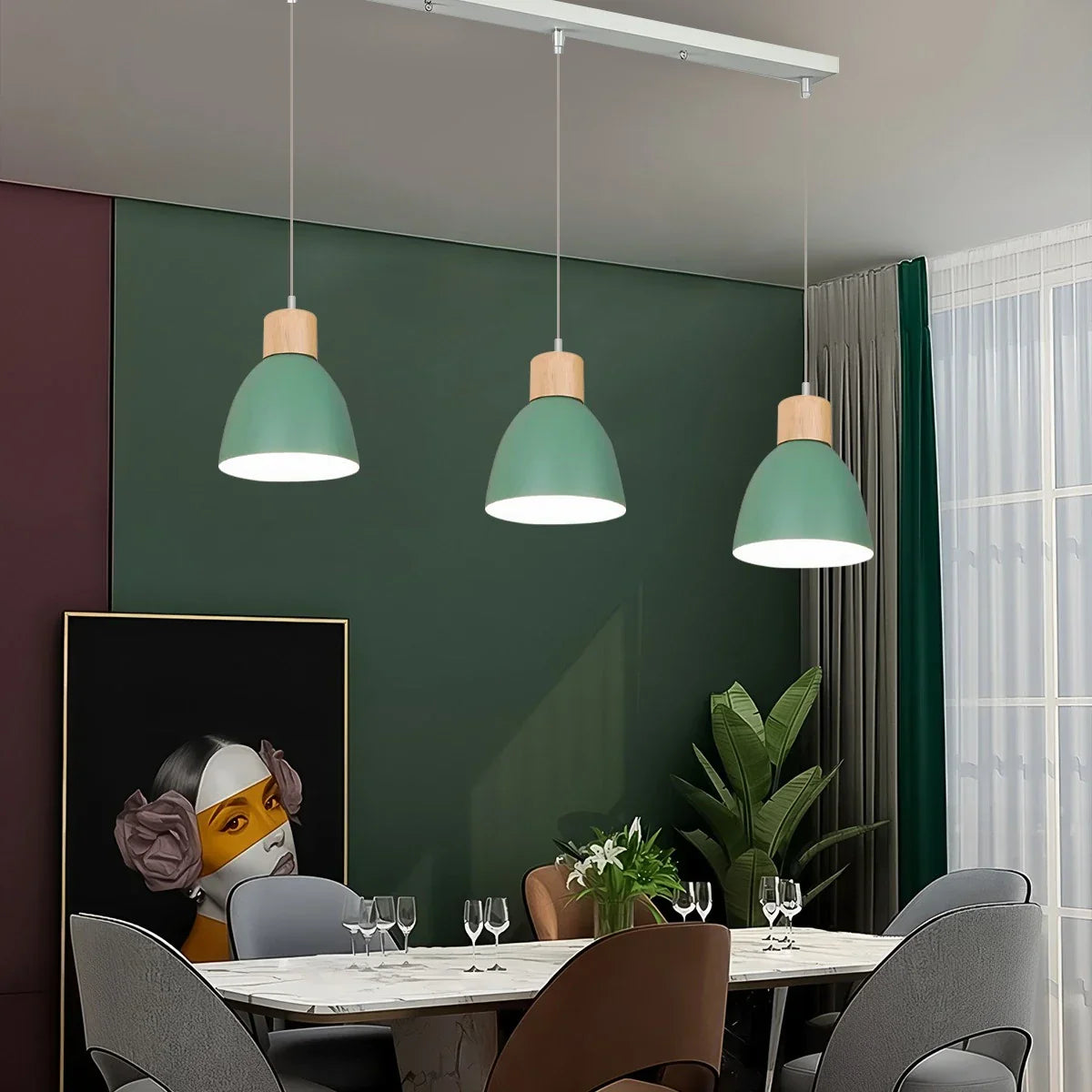 flairel Colorato Aluminum Pendant Light for Kitchen