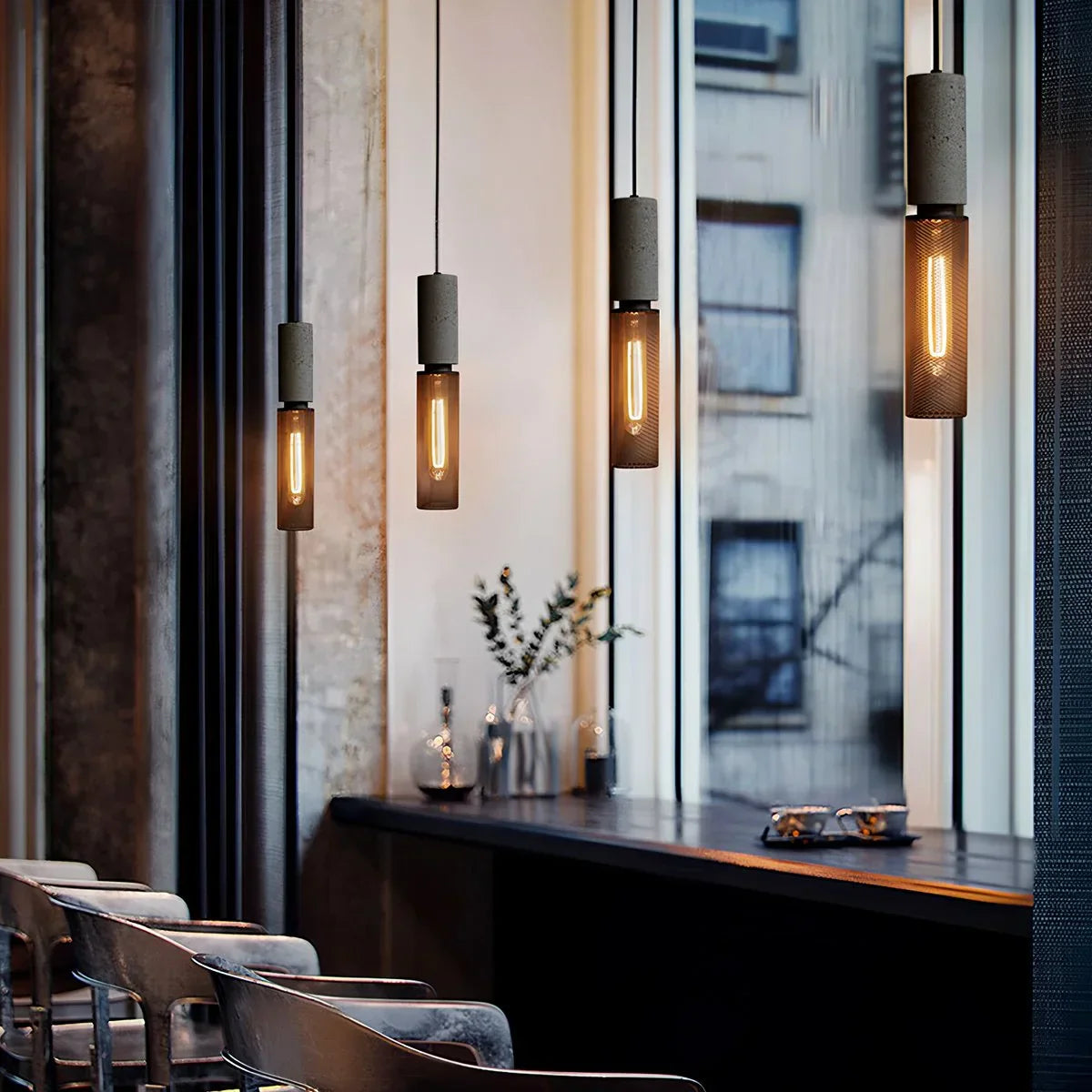 flairel Concrete Industry Pendant Lamp for Kitchen