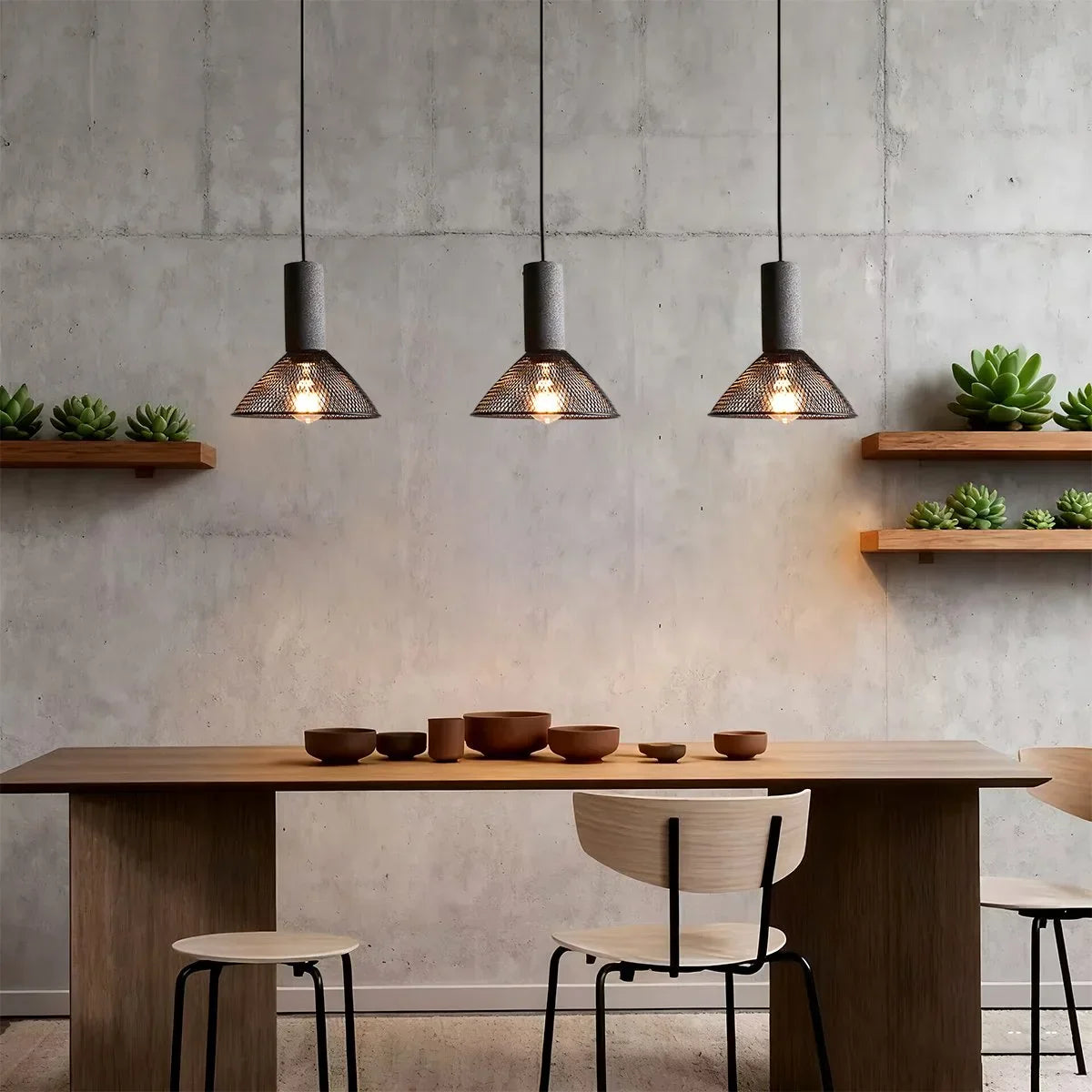 flairel Concrete Industry Pendant Lamp for Kitchen