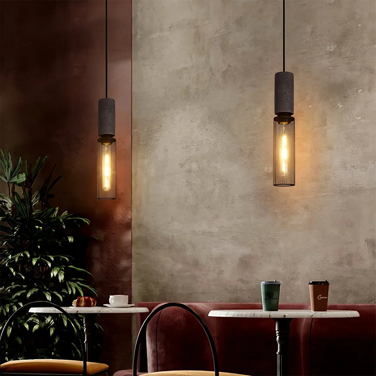 flairel Concrete Industry Pendant Lamp for Kitchen