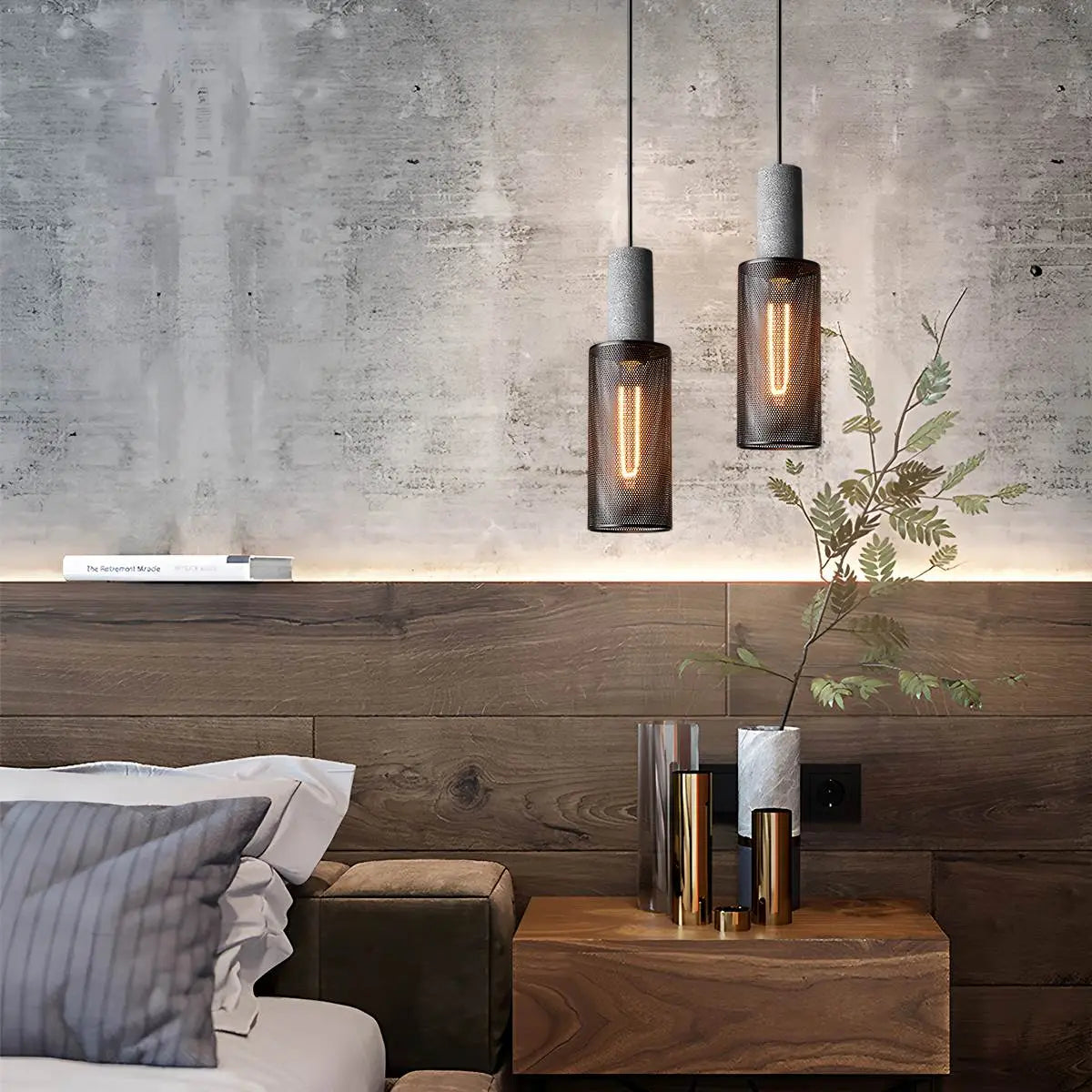 flairel Concrete Industry Pendant Lamp for Kitchen