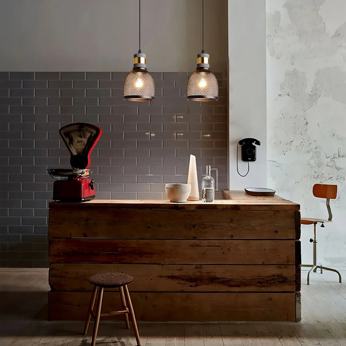 flairel Concrete Industry Pendant Lamp for Kitchen