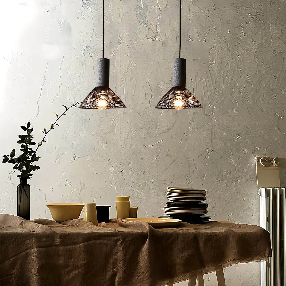 flairel Concrete Industry Pendant Lamp for Kitchen