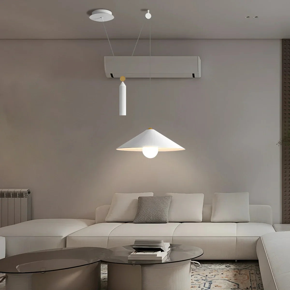 flairel Cone Counterweight Pulley Swag Pendant Lamp