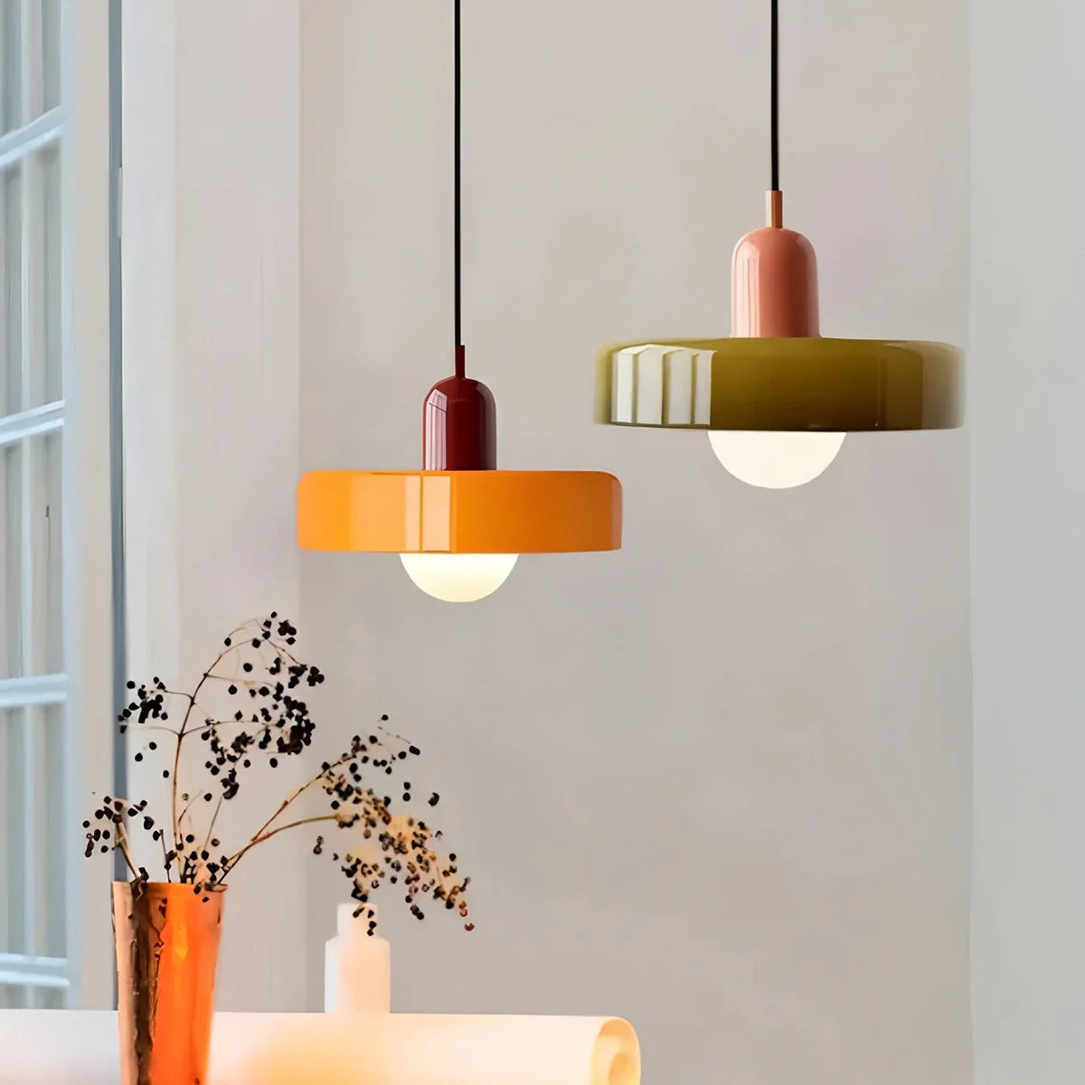 flairel Modern Bauhaus Glass Pendant Light