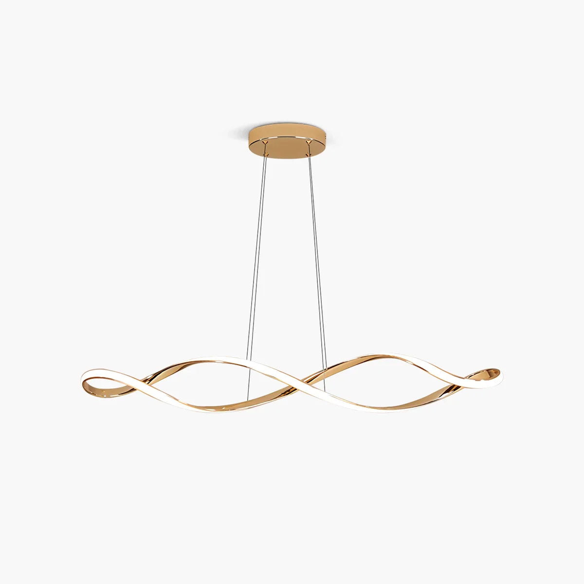 flairel Linear Twist Pendant Light for Dining Room