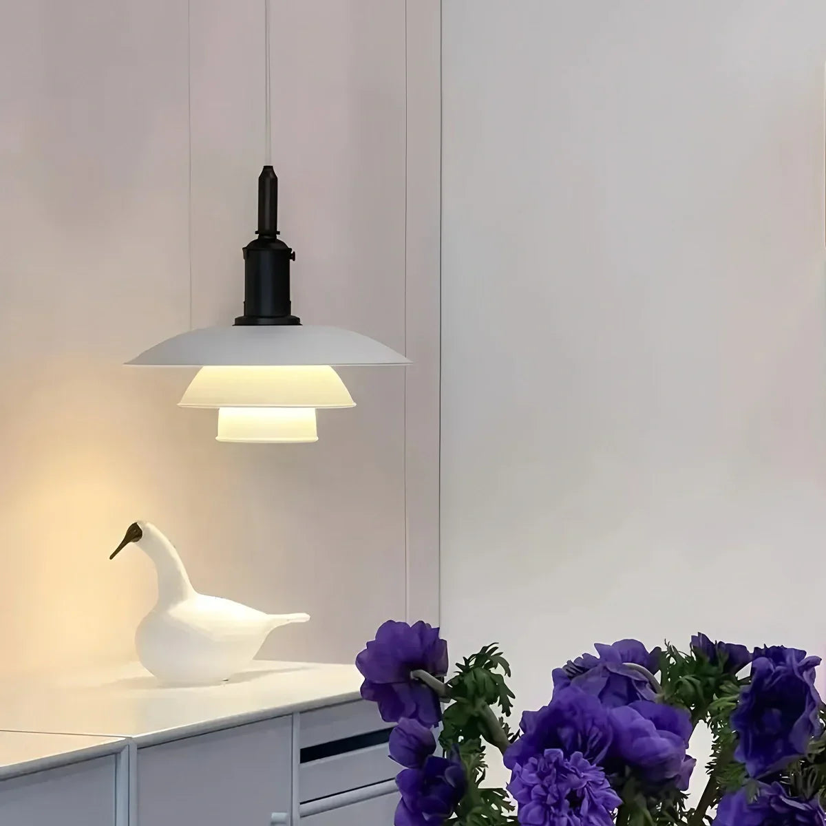 flairel Danish Designer Glass Pendant Lamp for Kitchen