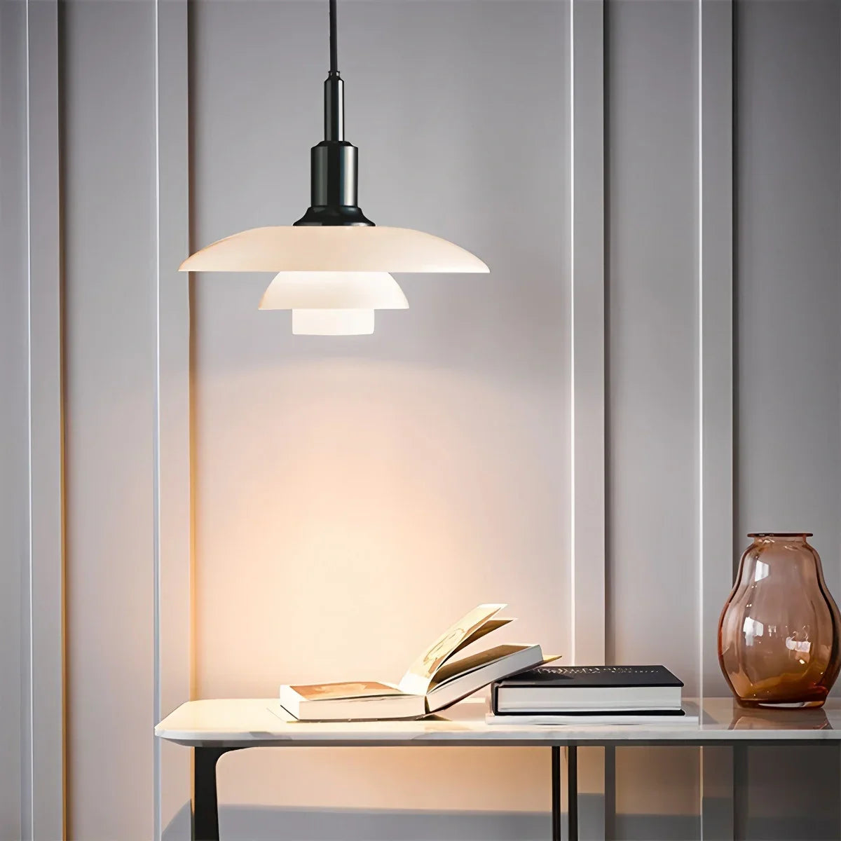 flairel Danish Designer Glass Pendant Lamp for Kitchen