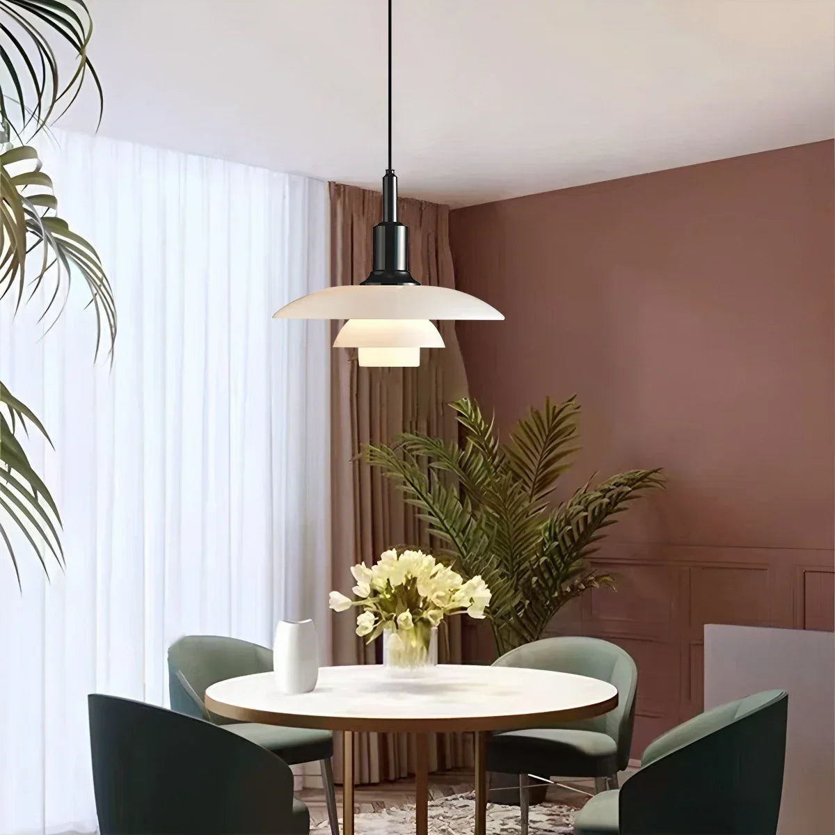 flairel Danish Designer Glass Pendant Lamp for Kitchen