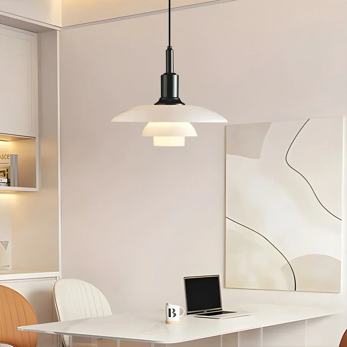 flairel Danish Designer Glass Pendant Lamp for Kitchen
