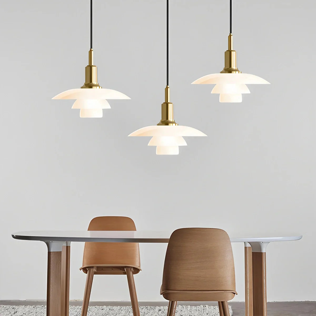 flairel Danish Designer Glass Pendant Lamp for Kitchen