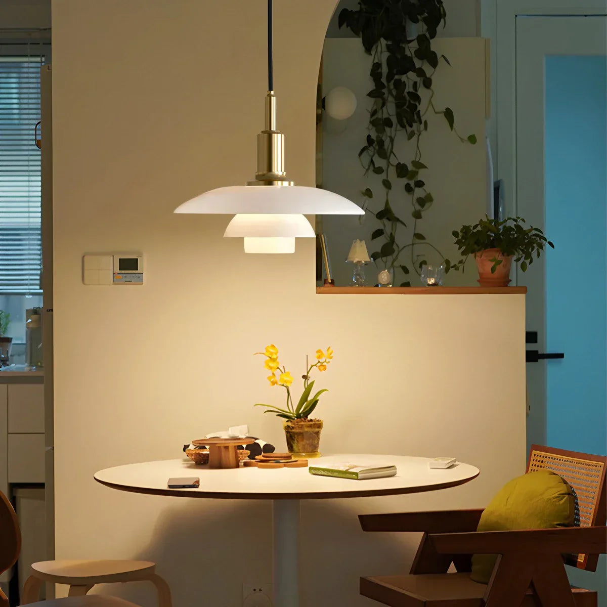 flairel Danish Designer Glass Pendant Lamp for Kitchen