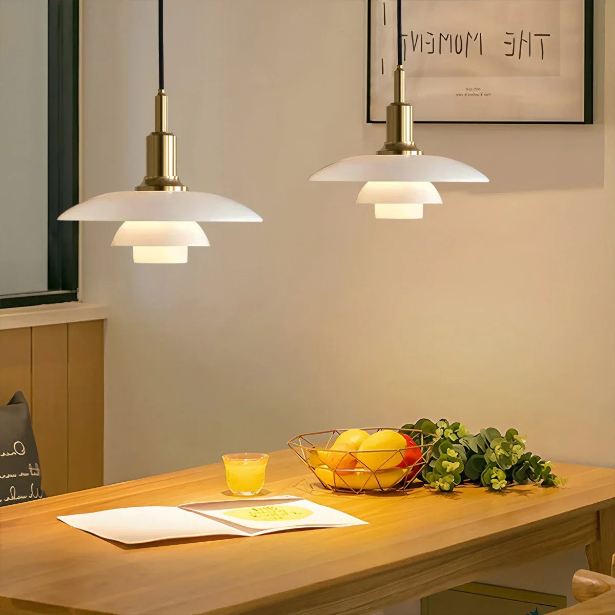 flairel Danish Designer Glass Pendant Lamp for Kitchen