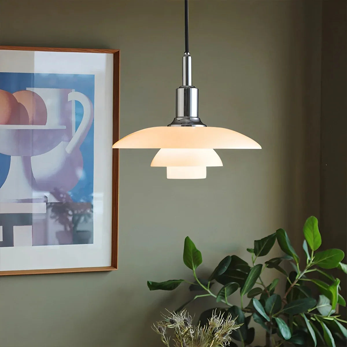 flairel Danish Designer Glass Pendant Lamp for Kitchen