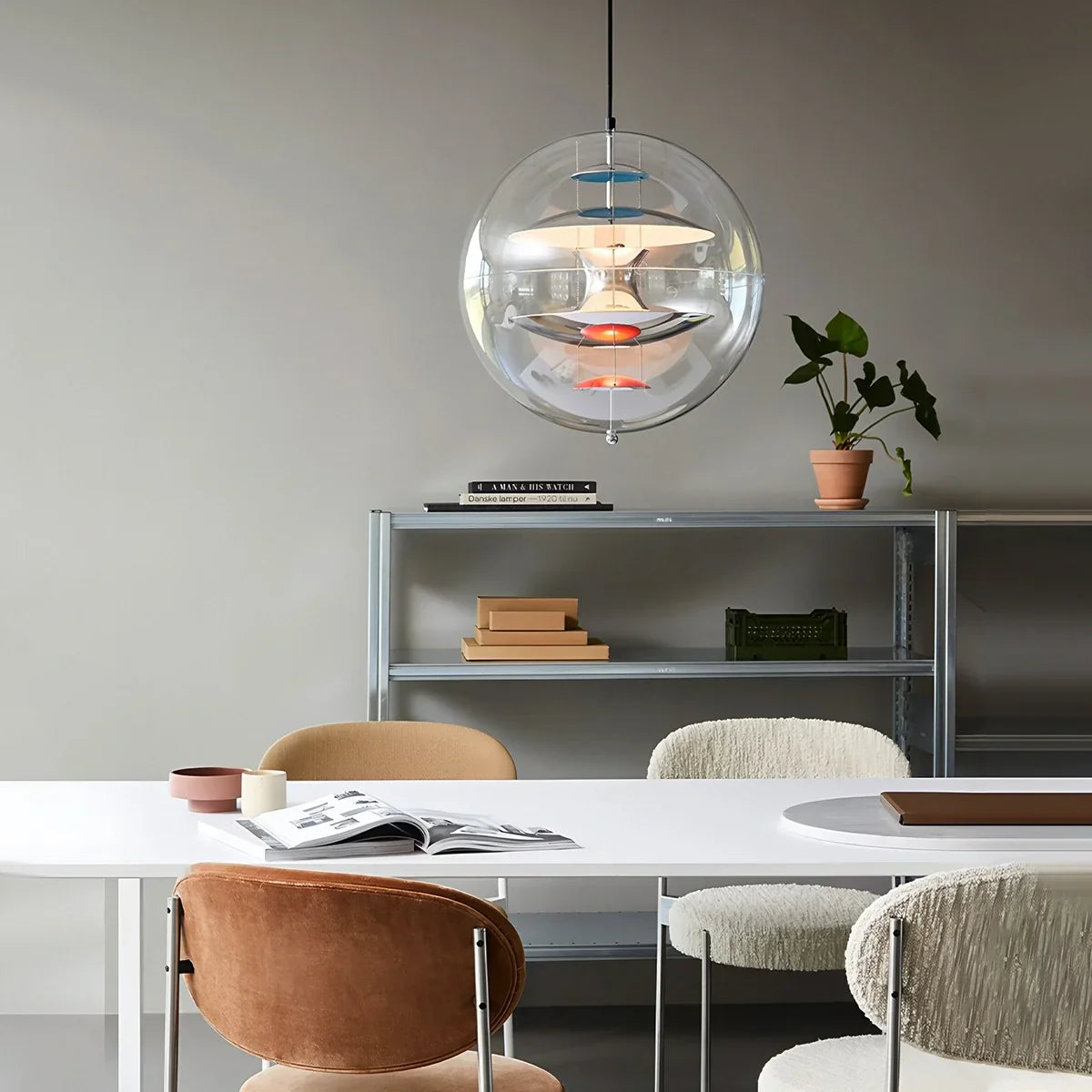 flairel Danish Globe Dining Room Pendant Light