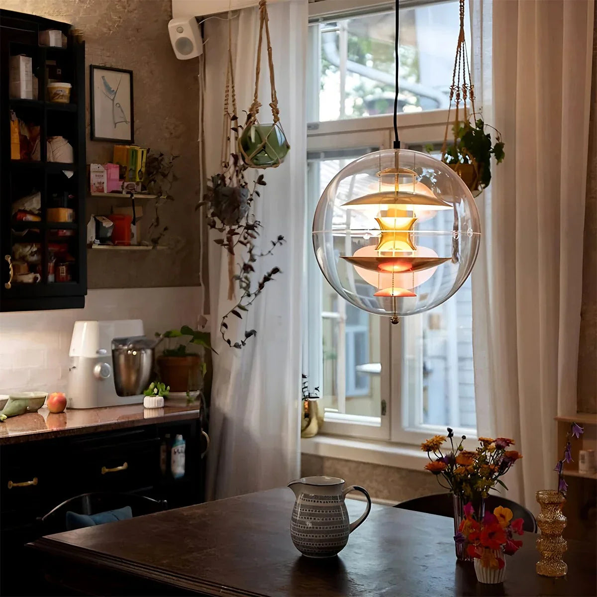 flairel Danish Globe Dining Room Pendant Light