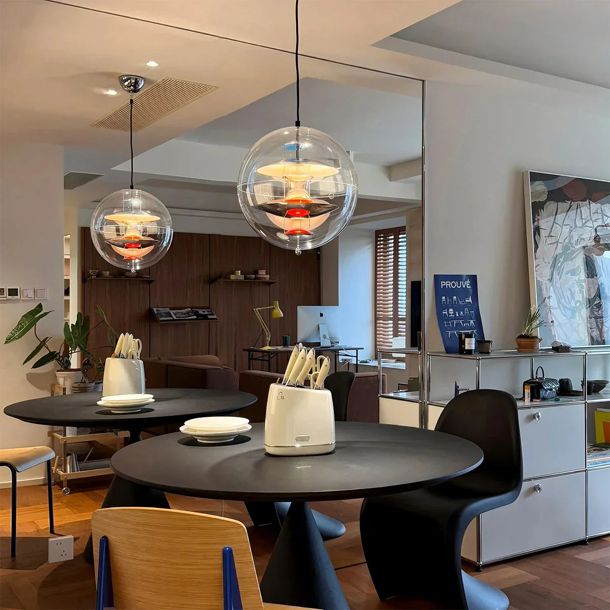 flairel Danish Globe Dining Room Pendant Light