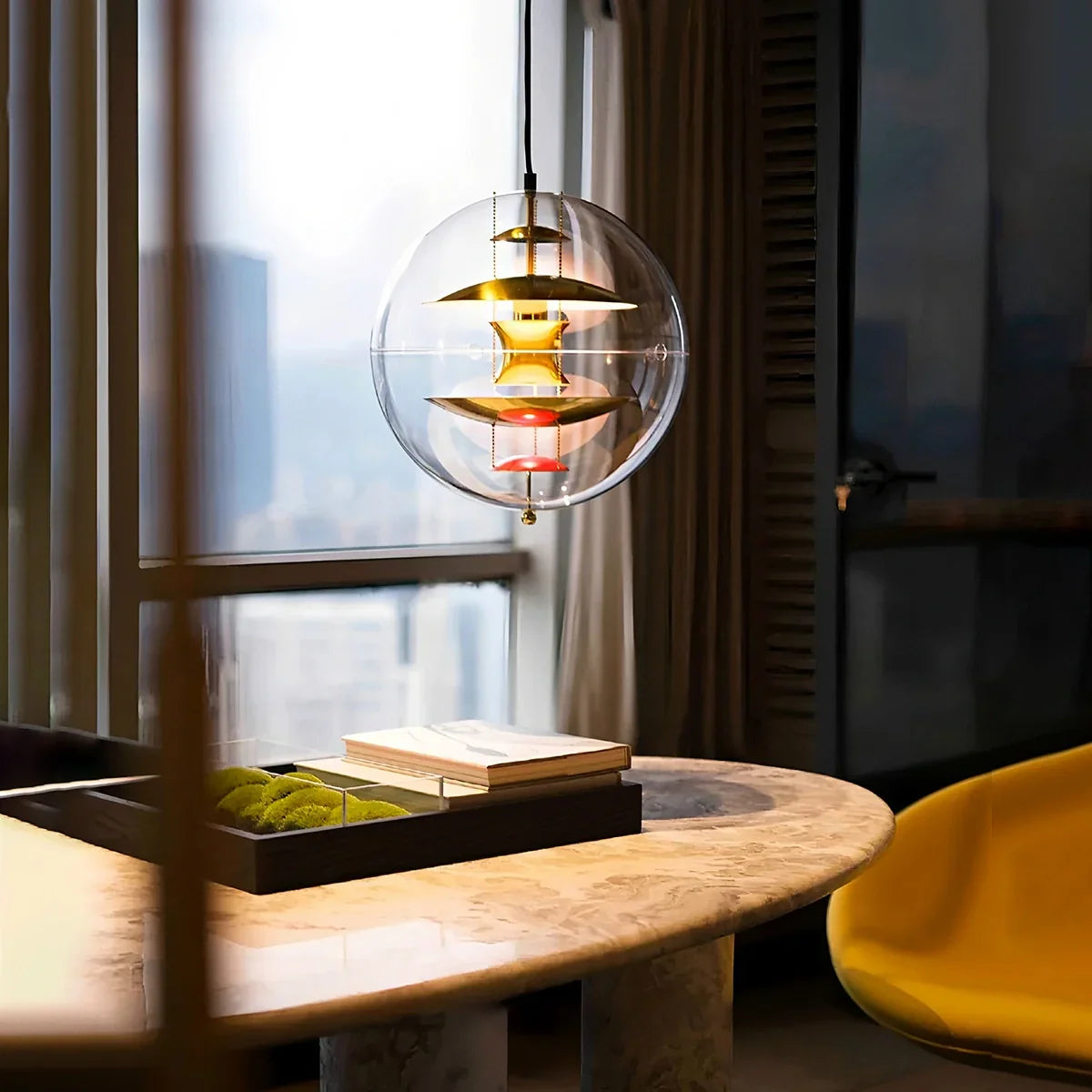 flairel Danish Globe Dining Room Pendant Light