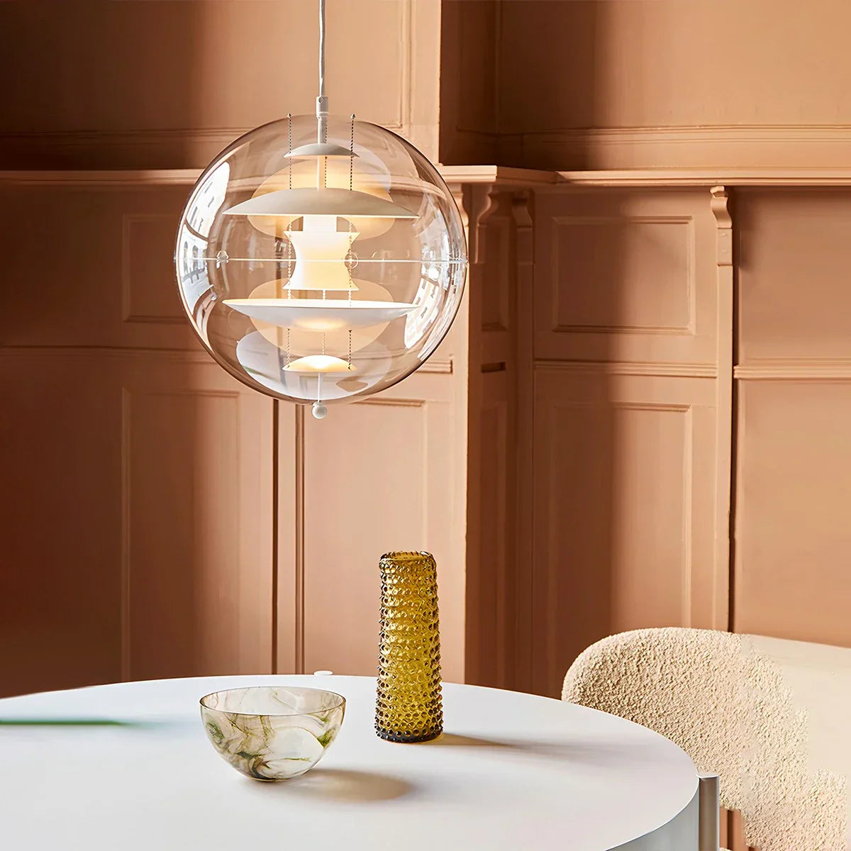 flairel Danish Globe Dining Room Pendant Light