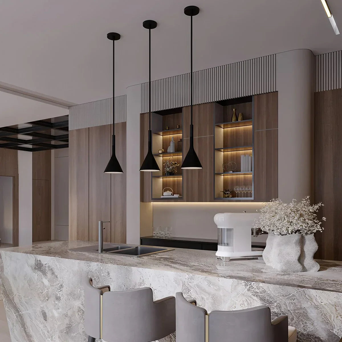 flairel Divino Cone Pendant Light for Bedroom