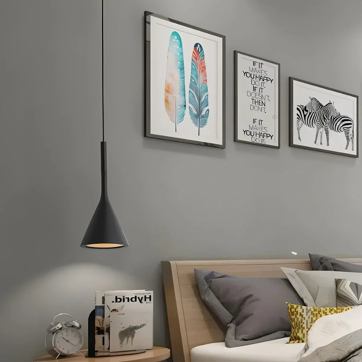 flairel Divino Cone Pendant Light for Bedroom