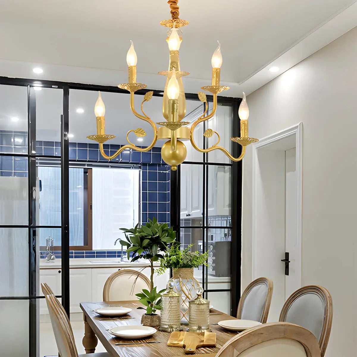 flairel Double Layered Candle Chandelier for Dining Room