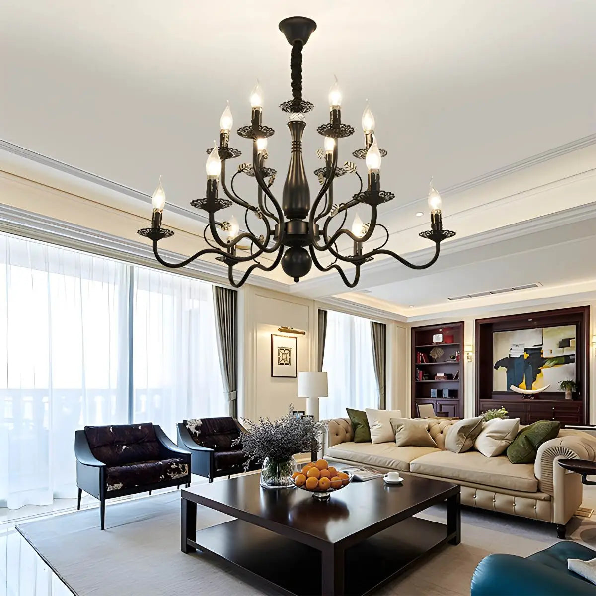 flairel Double Layered Candle Chandelier for Dining Room