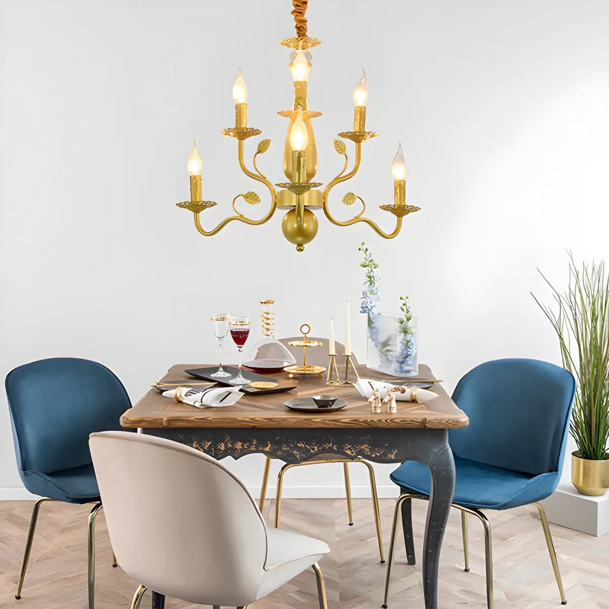 flairel Double Layered Candle Chandelier for Dining Room