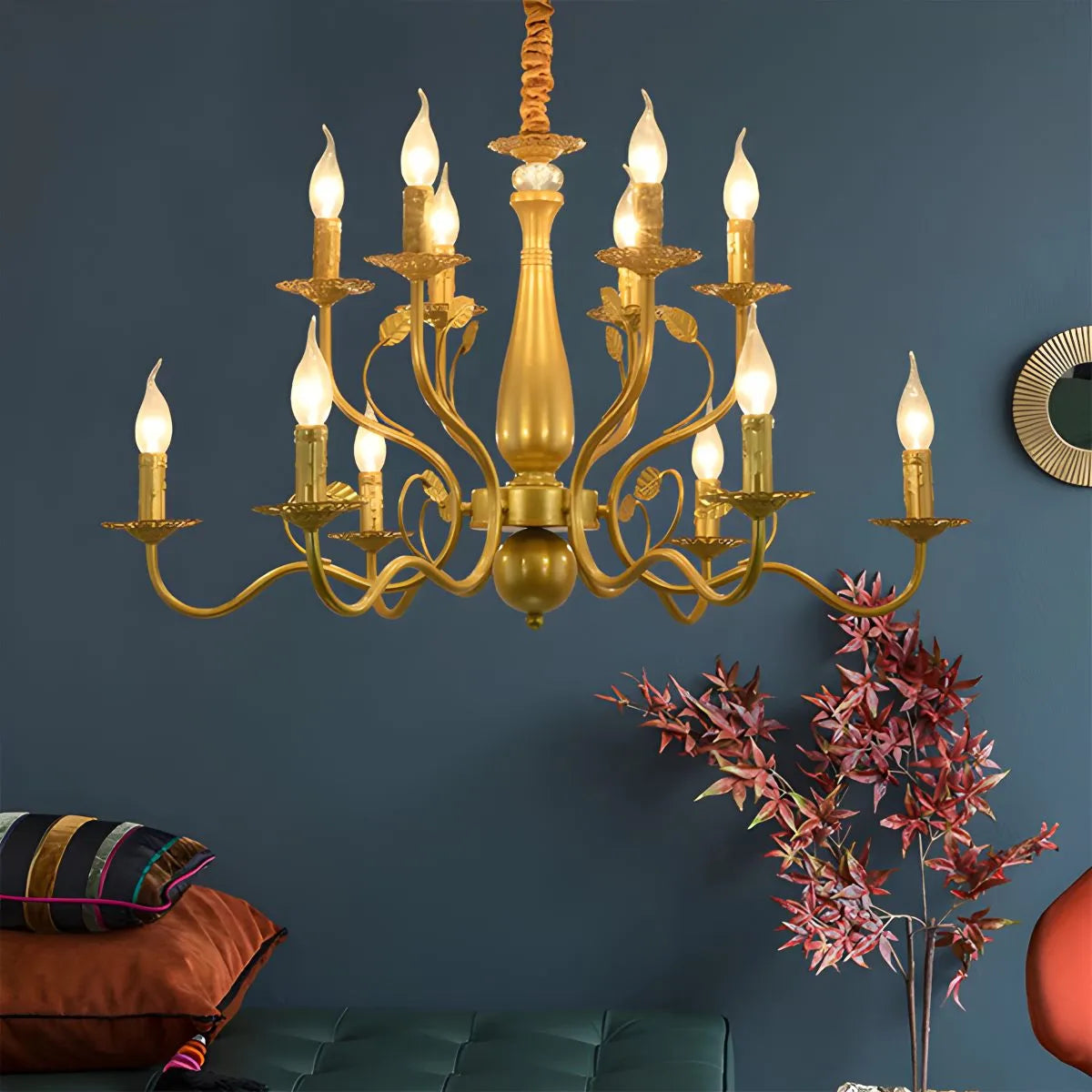 flairel Double Layered Candle Chandelier for Dining Room