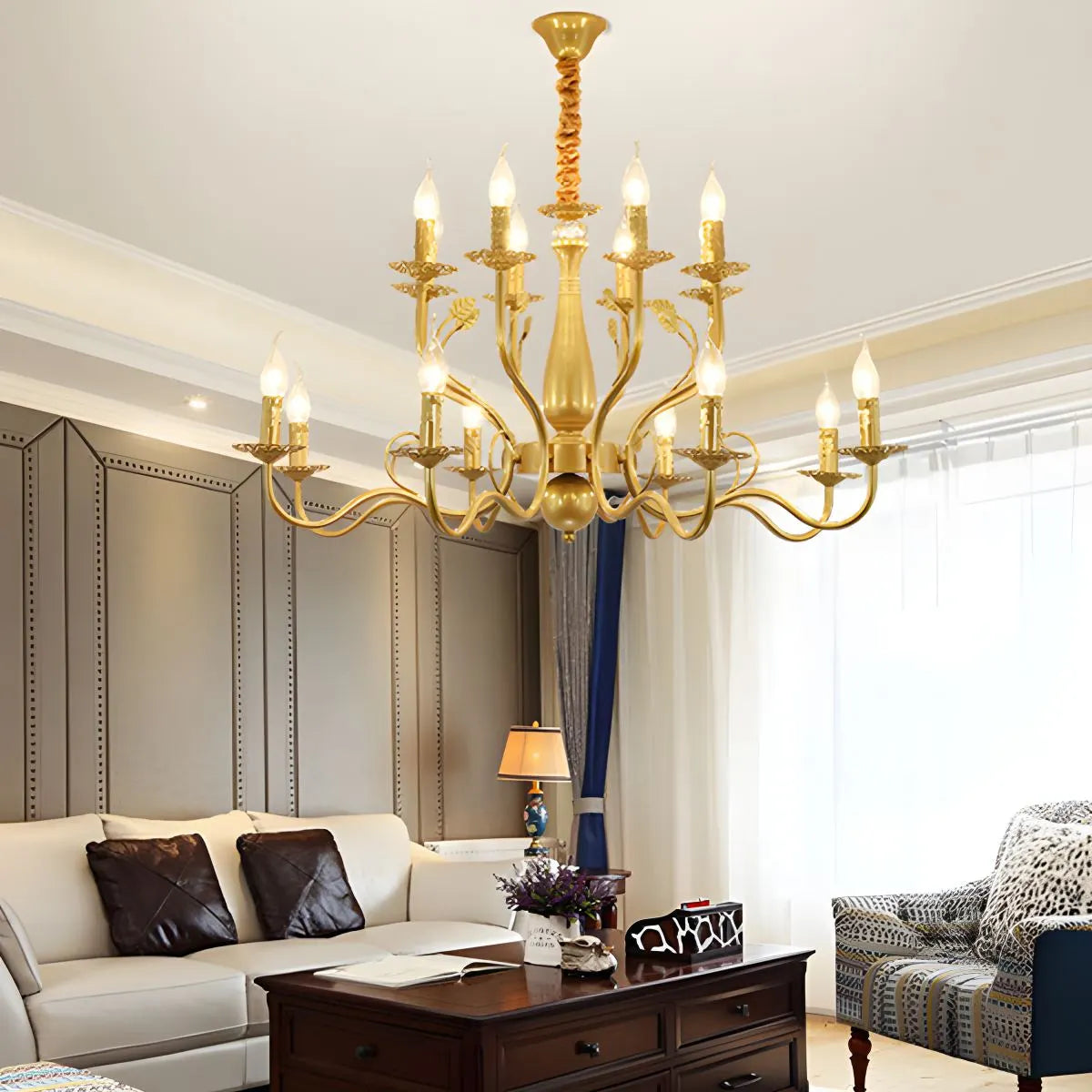 flairel Double Layered Candle Chandelier for Dining Room