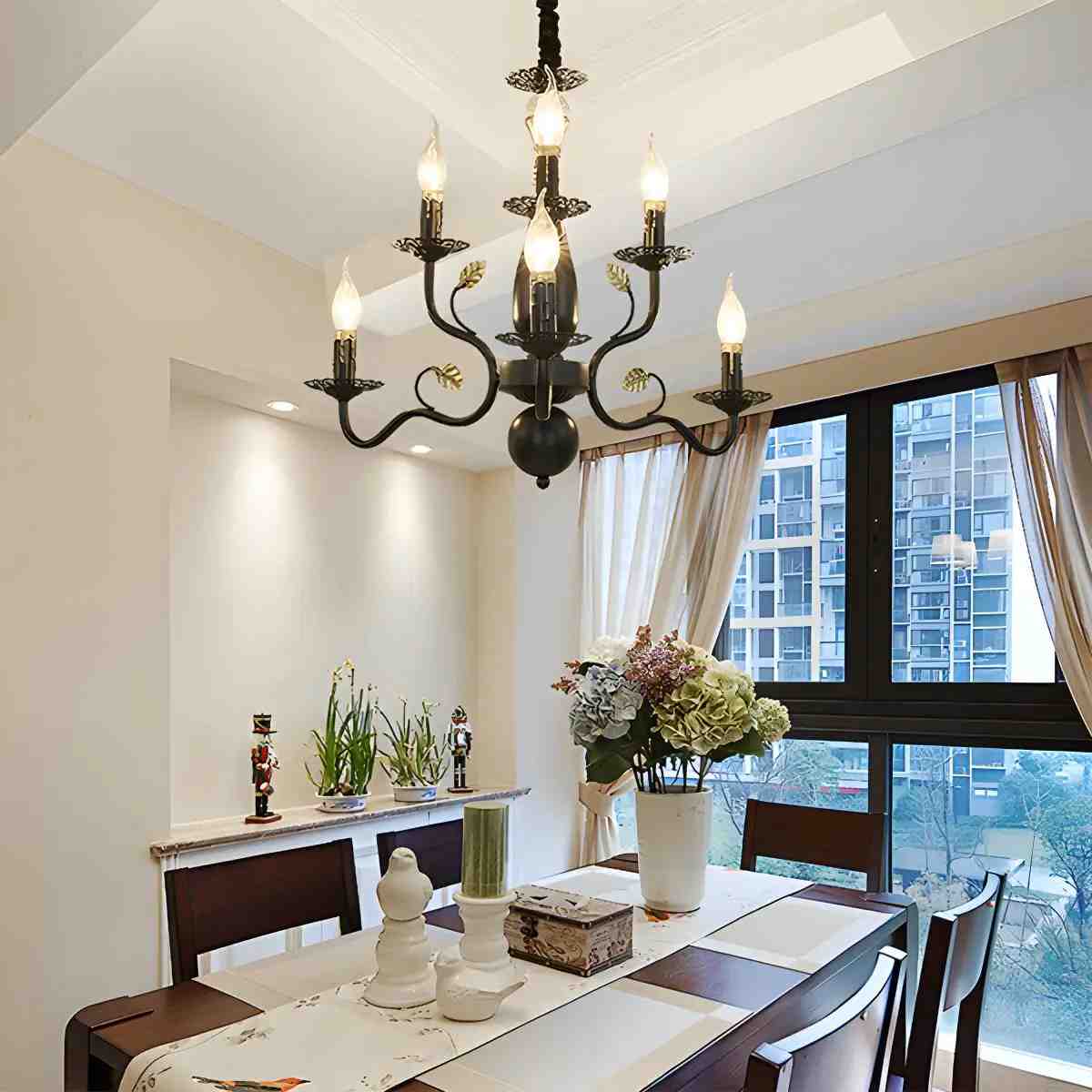 flairel Double Layered Candle Chandelier for Dining Room