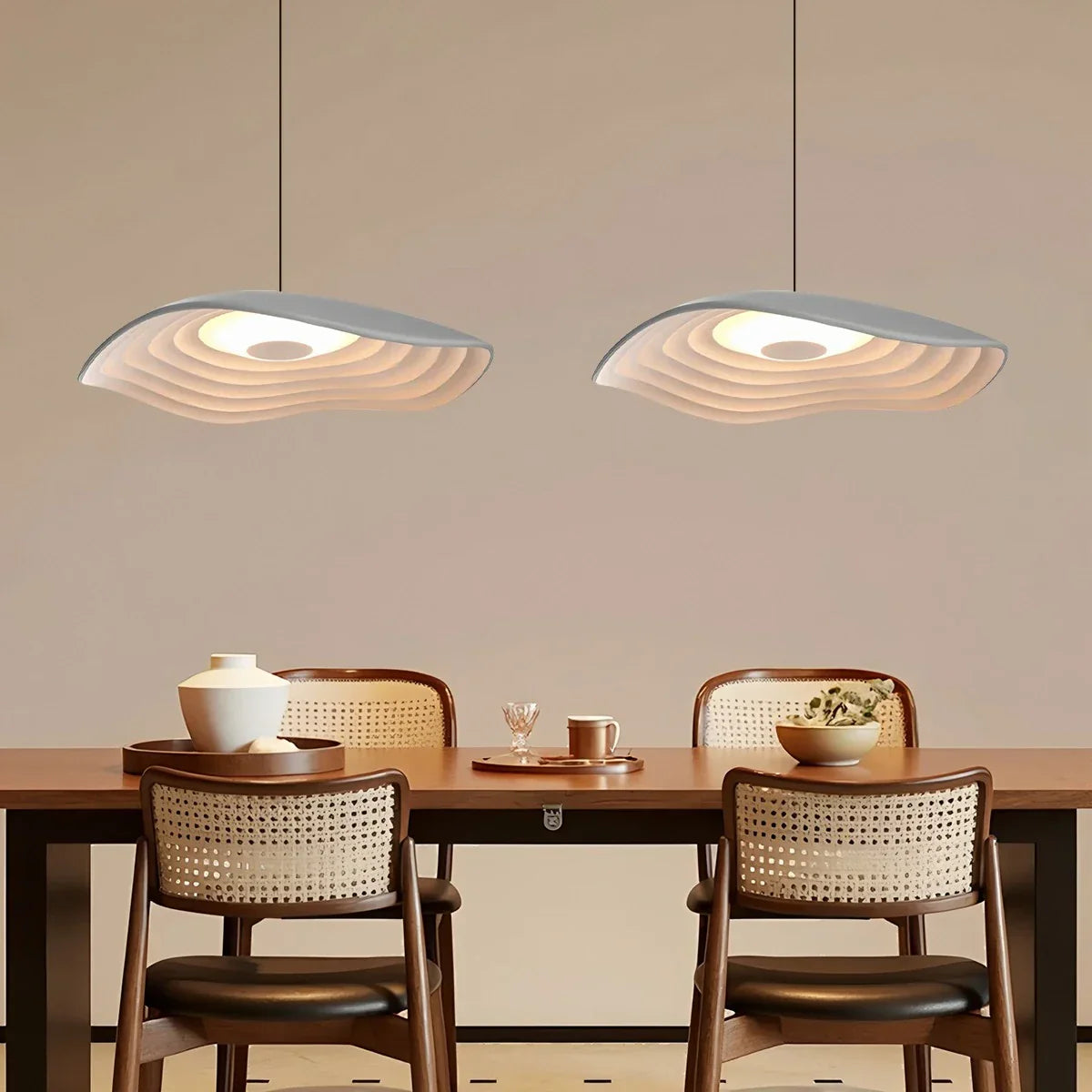 flairel Nordic Creative Ripple Pendant Light for Dining Room
